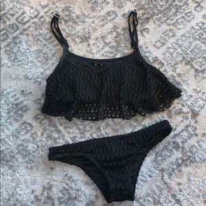 Roxy Crochet Flounce Top Bikini